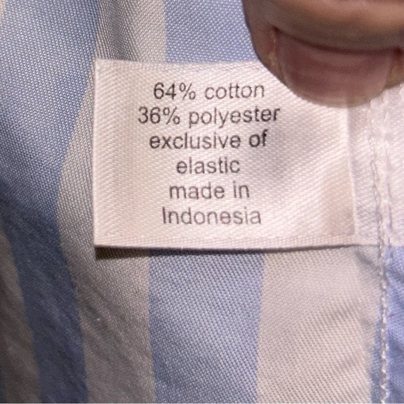 🔵Lane Bryant Light Blue and White Striped Button Up Ruffled Blouse Size 18/20 - Picture 12 of 12